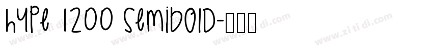 hype 1200 semibold字体转换